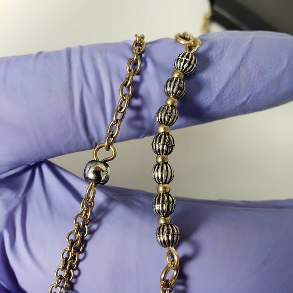 GUESS Pink Tassel & Leaf Pendant Necklace – Mixed-Material Boho Lariat Jewelry - Picture 8 of 9